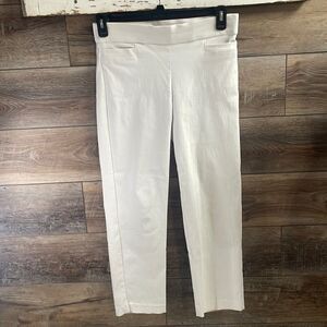 Briggs Petite Small Stretch White Pull on Pants Size 8PS